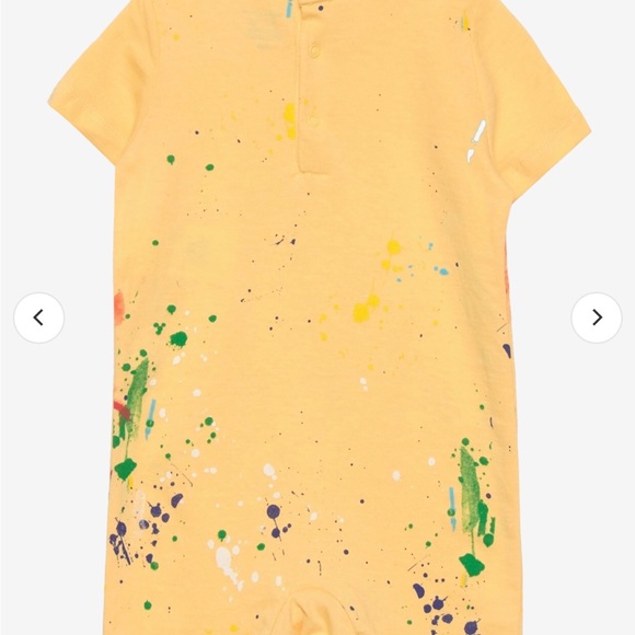 NWT Ralph Lauren baby boy yellow shortall - Picture 2 of 3